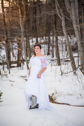 Winter Vermont Wedding With Two Brides Jaclyn Schmitz Photography | Via MountainsideBride.com