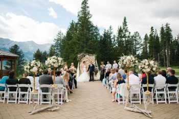 Ceremony Canmore Mountain Wedding At Silvertip Resort Corrina Walker Photography | Via MountainsideBride.com