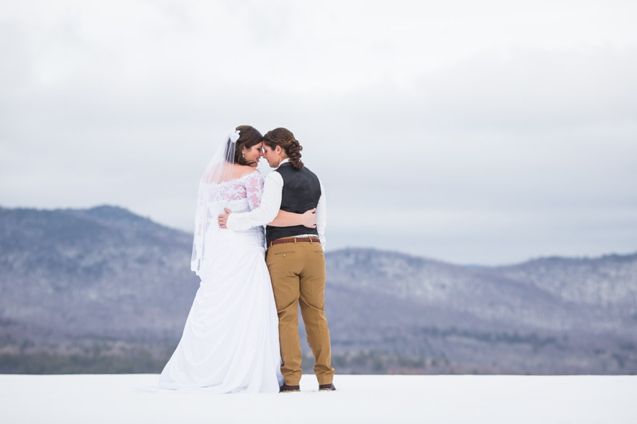 Cozy and Rustic Winter Mountain Wedding in Vermont