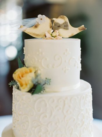 Bird Wedding Cake Topper | Mountain Wedding In Barboursville Virginia By JoPhoto | Via MountainsideBride.com