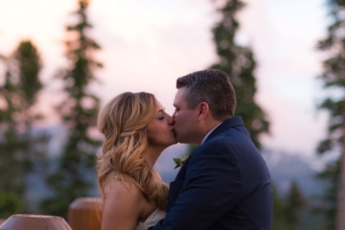 34 Kiss | Keystone Colorado Wedding Mathew Irving Photography | Via MountainsideBride.com