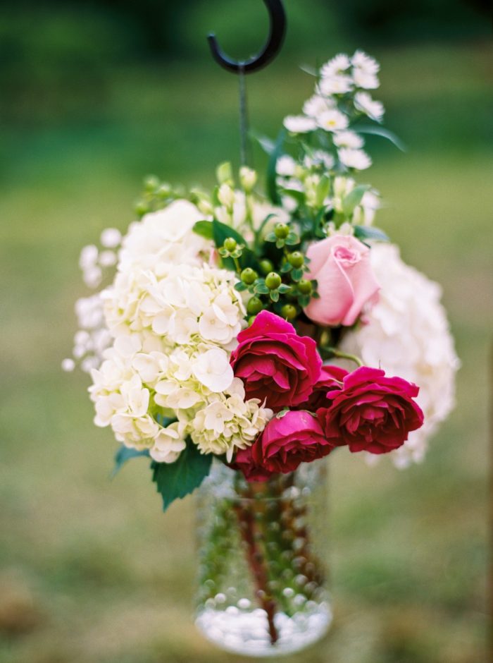 Hanging Florals | Pure Water Farm Wedding Tennessee | JoPhoto | Via MountainsideBride.com