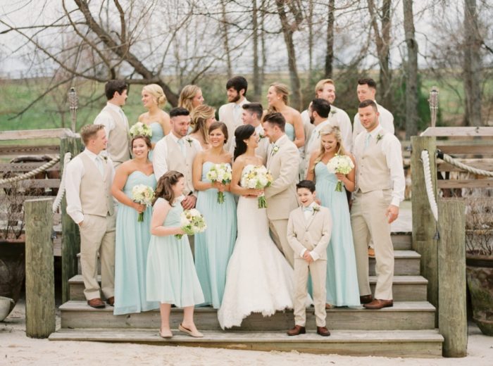 Robins egg blue bridesmaid dresses | Knoxville Wedding Hunter Valley Farm | JoPhoto | Via MountainsideBride.com