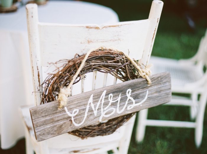 Rustic Mrs Sign | Pure Water Farm Wedding Tennessee | JoPhoto | Via MountainsideBride.com