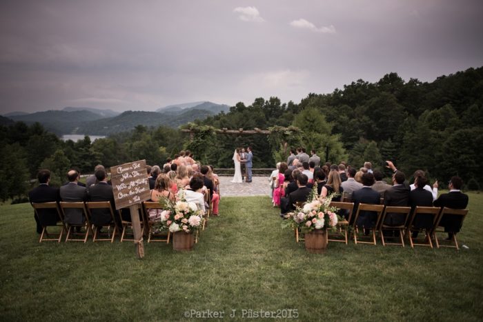 Ceremony View Cashiers NC Wedding | Parker J Pfister |via Mountainside Bride