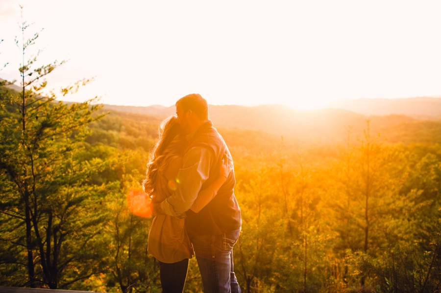 Surprise Sunset Engagement at Butterfly Gap Tennessee