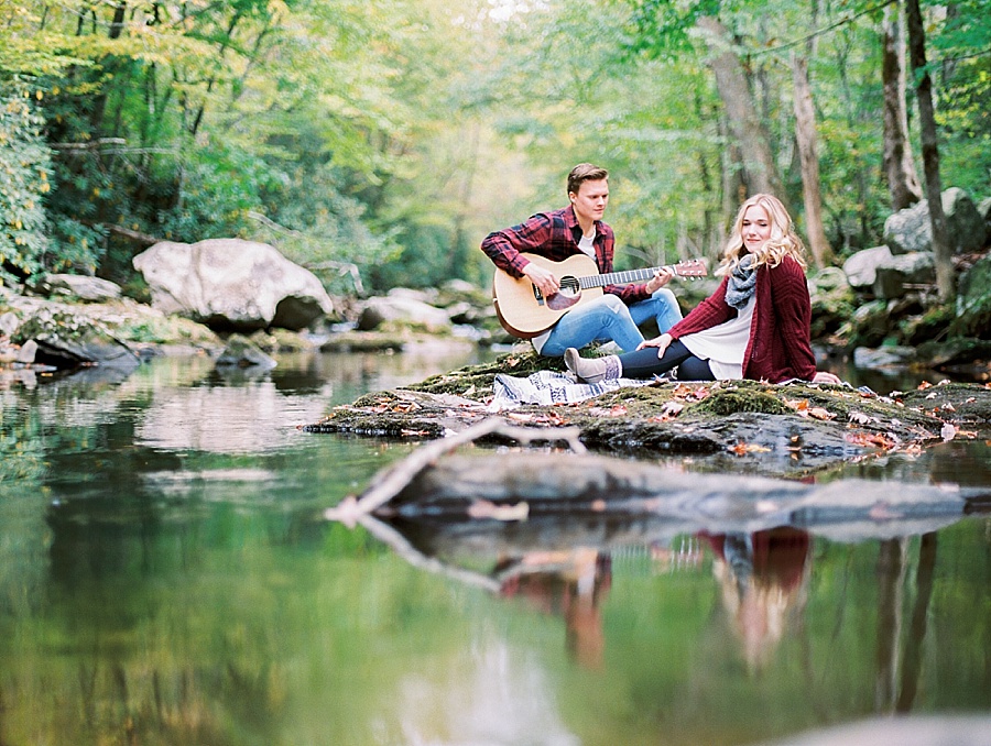 Wistfully Wooded Fall Engagement in the Smoky Mountains