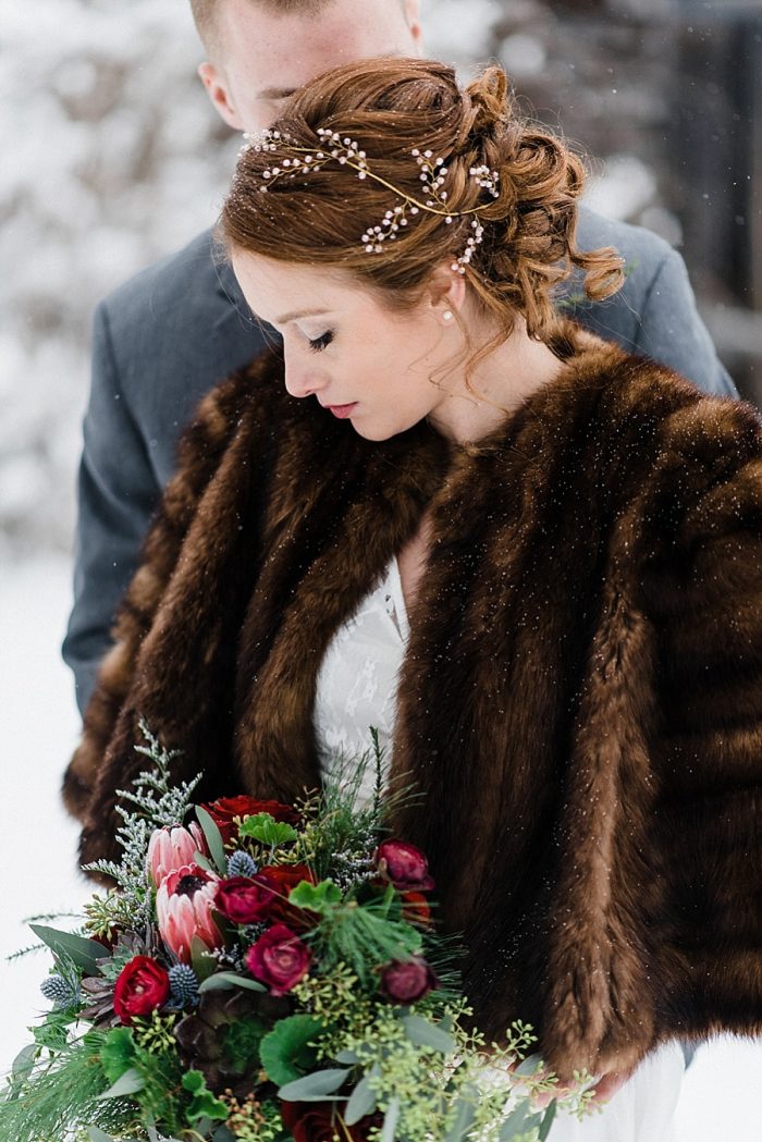 10 White Mountain New Hampshire Winter Wedding Inspiration Jesse Wyman Via MountainsideBride.com 