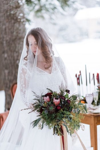33 White Mountain New Hampshire Winter Wedding Inspiration Jesse Wyman Via MountainsideBride.com