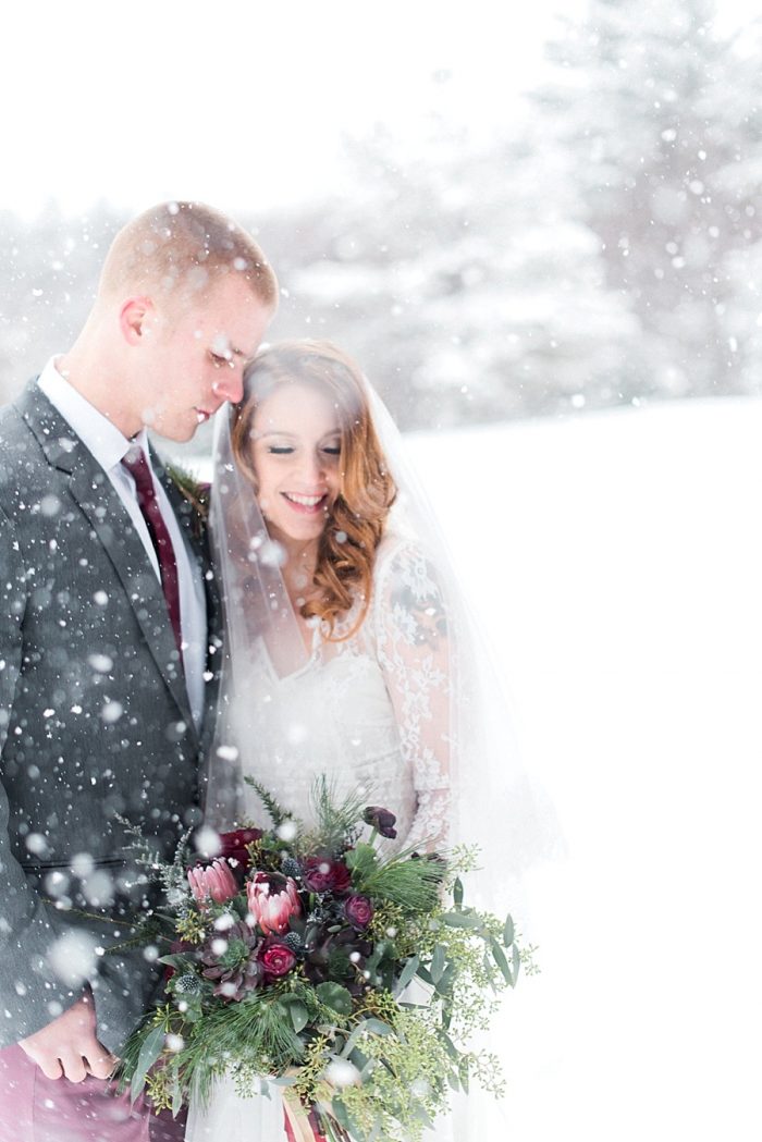 36 White Mountain New Hampshire Winter Wedding Inspiration Jesse Wyman Via MountainsideBride.com 