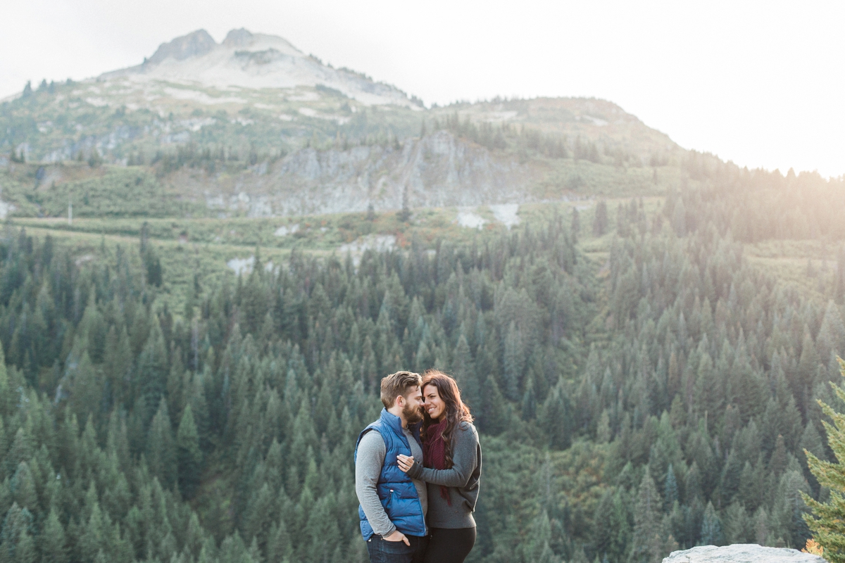 Laura + Josh Mount Rainier Engagement | Breanna Elizabeth
