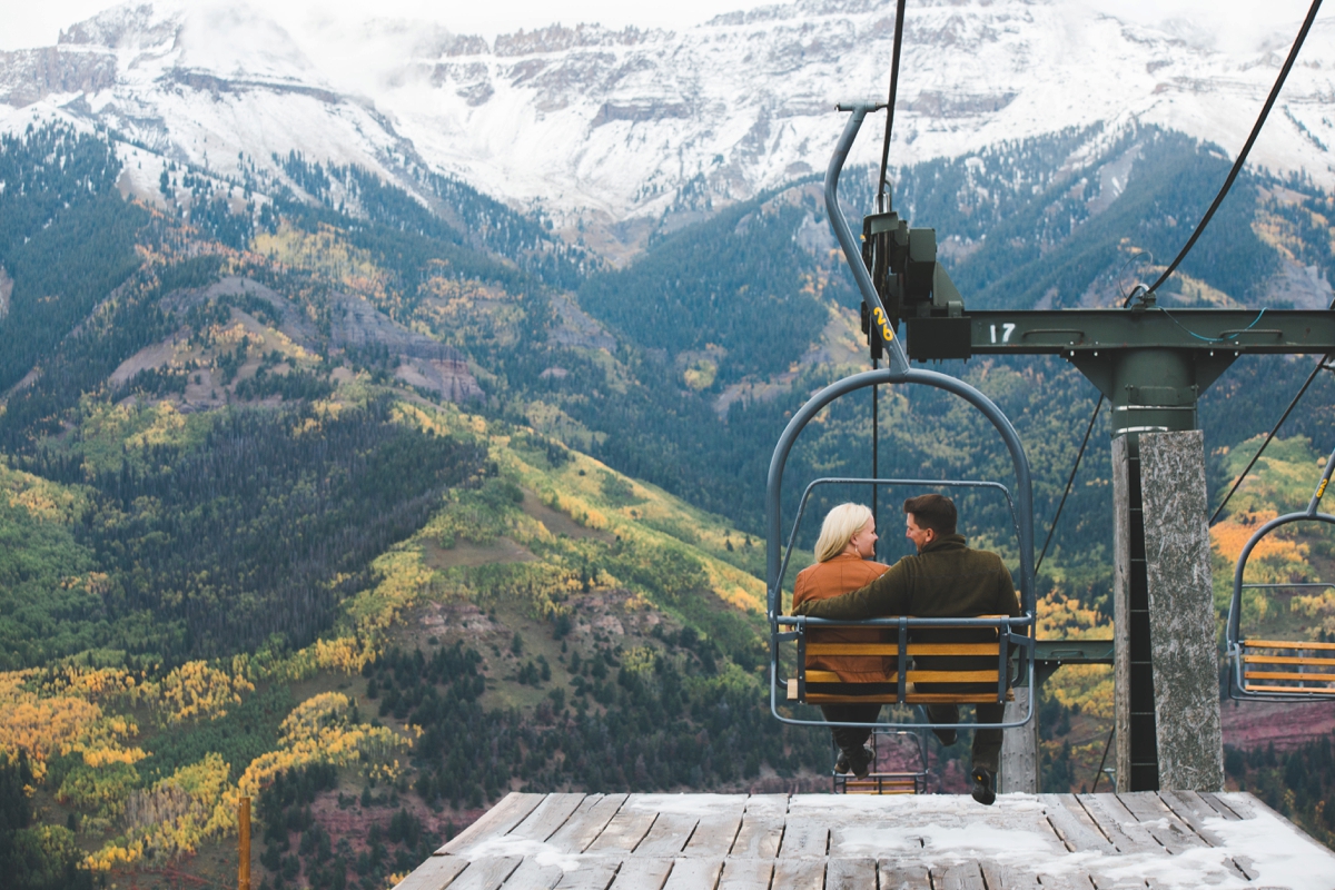 Snowy Late Fall Engagement in Telluride