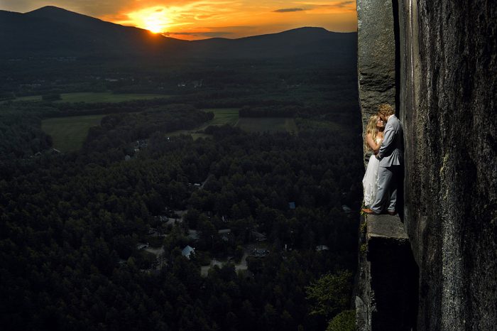 Starting At Dawn Sunris Jay Philbreck Cliff Side Wedding Photography Via MountainsideBride.com 