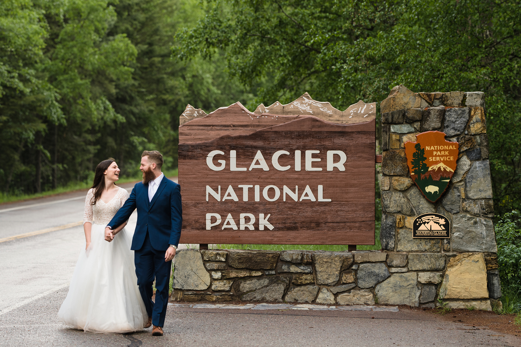 Glacier National Park Woodsy Wedding