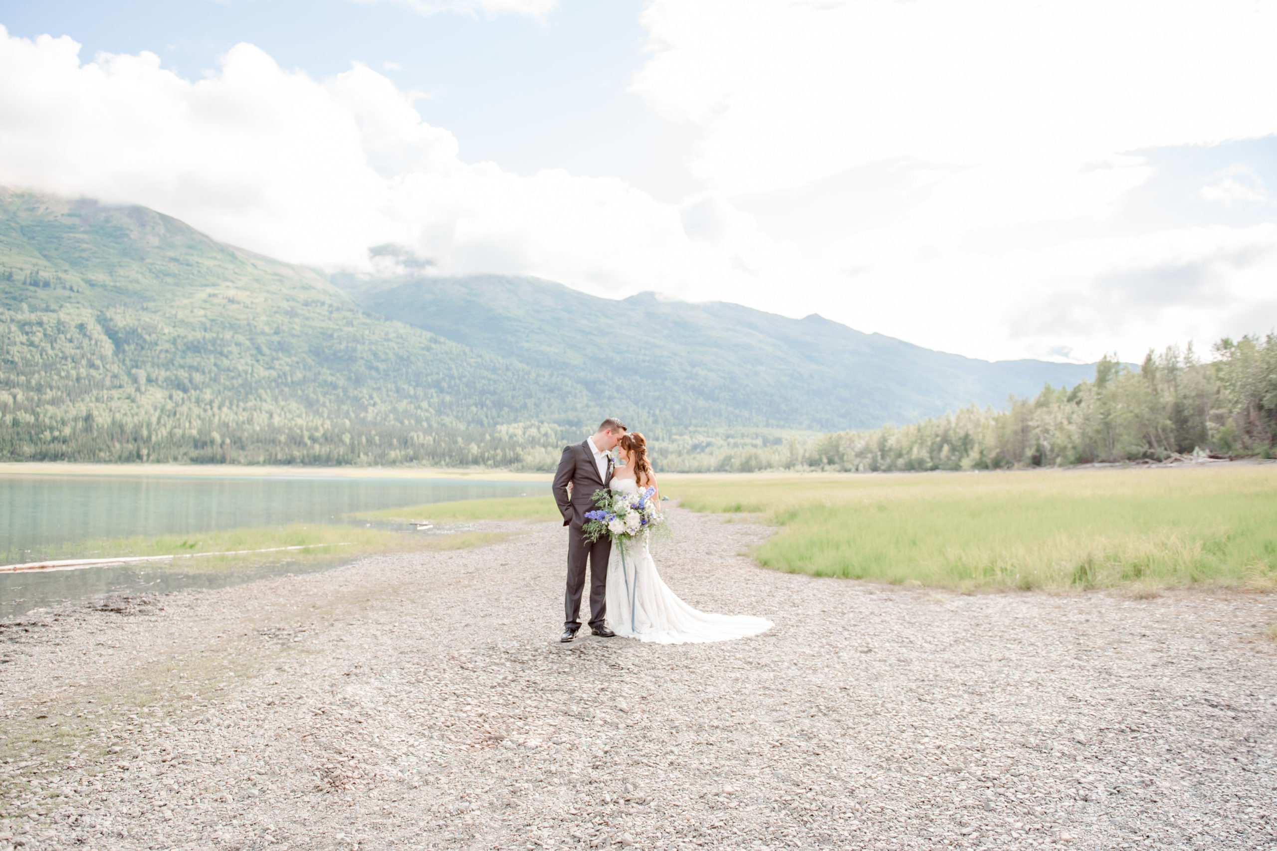 Classic Blue Elopement Inspiration in Anchorage