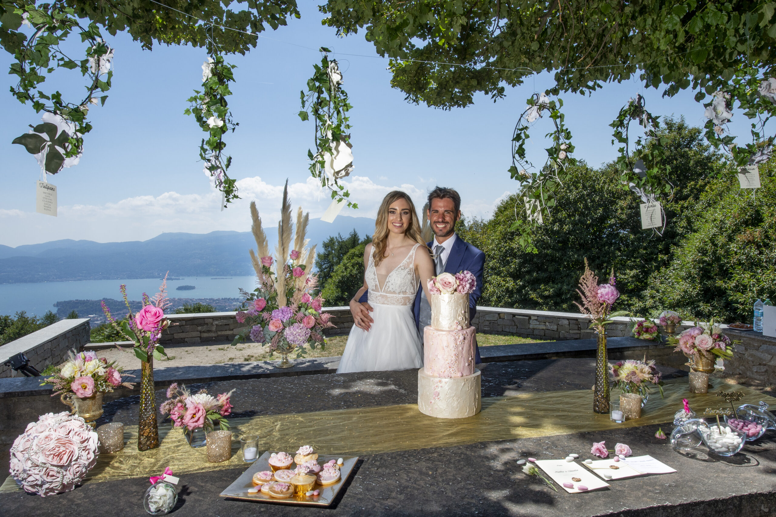 ‘Pops of Pink’ Styled Shoot Overlooking Italy’s Lake Maggiore