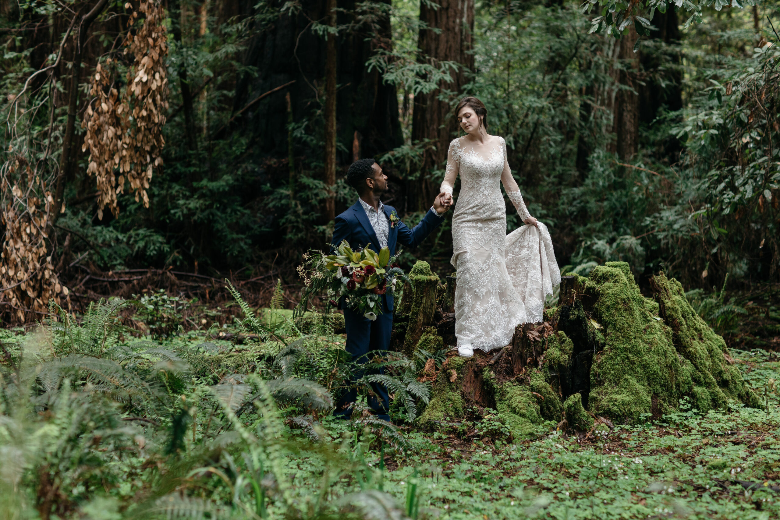 Moody Redwood Forest Elopement