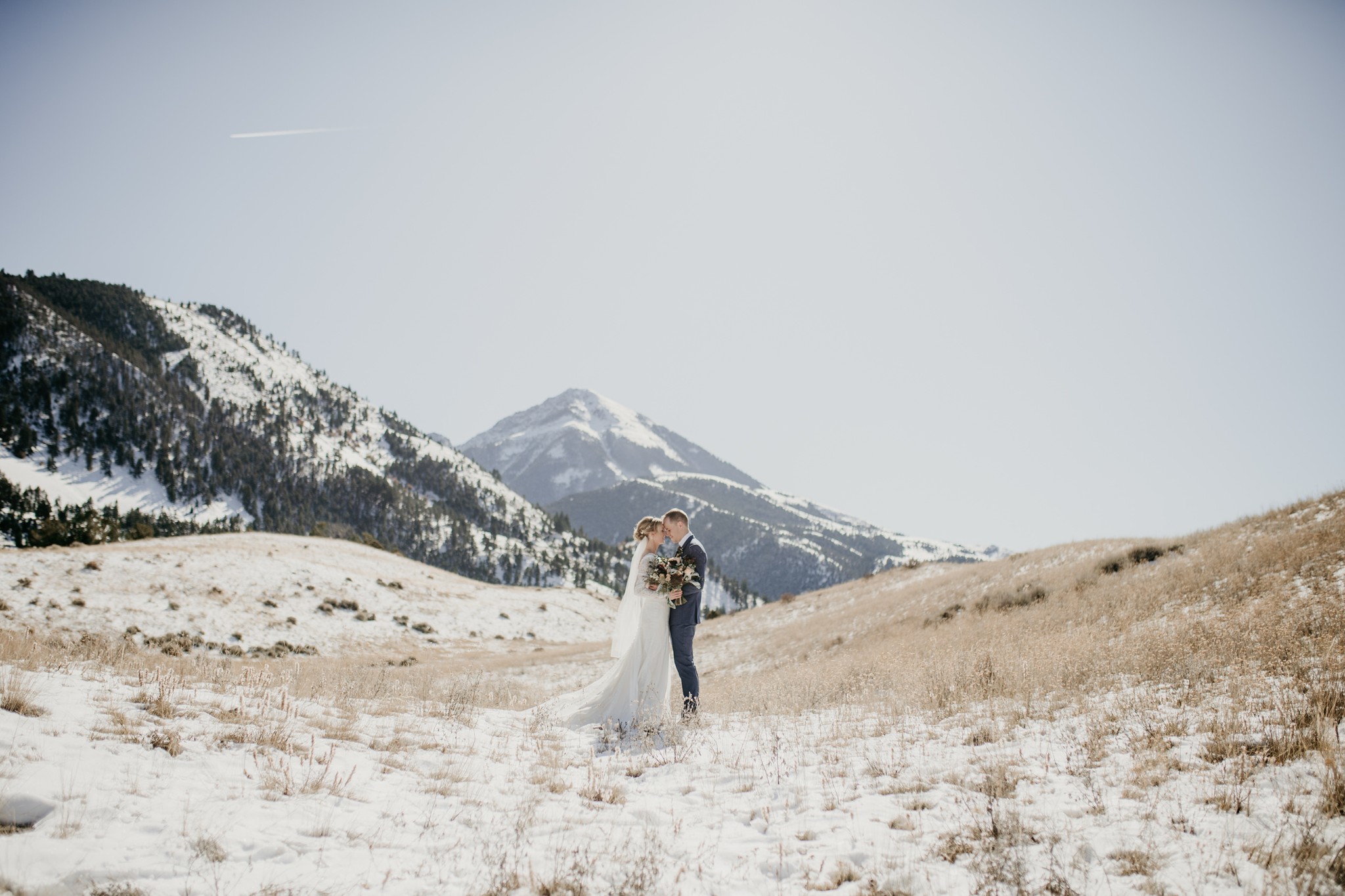 Winter Hot Springs Wedding in Montana