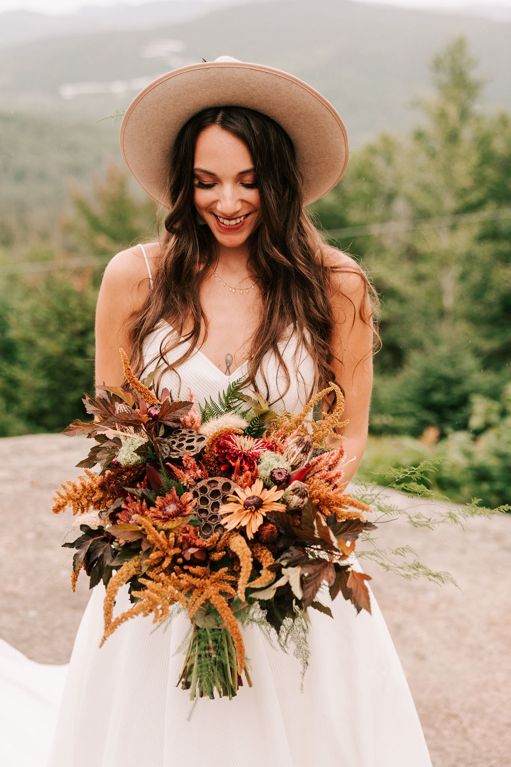 mountain wedding, mountain bride, Adirondacks wedding, mountain elopement