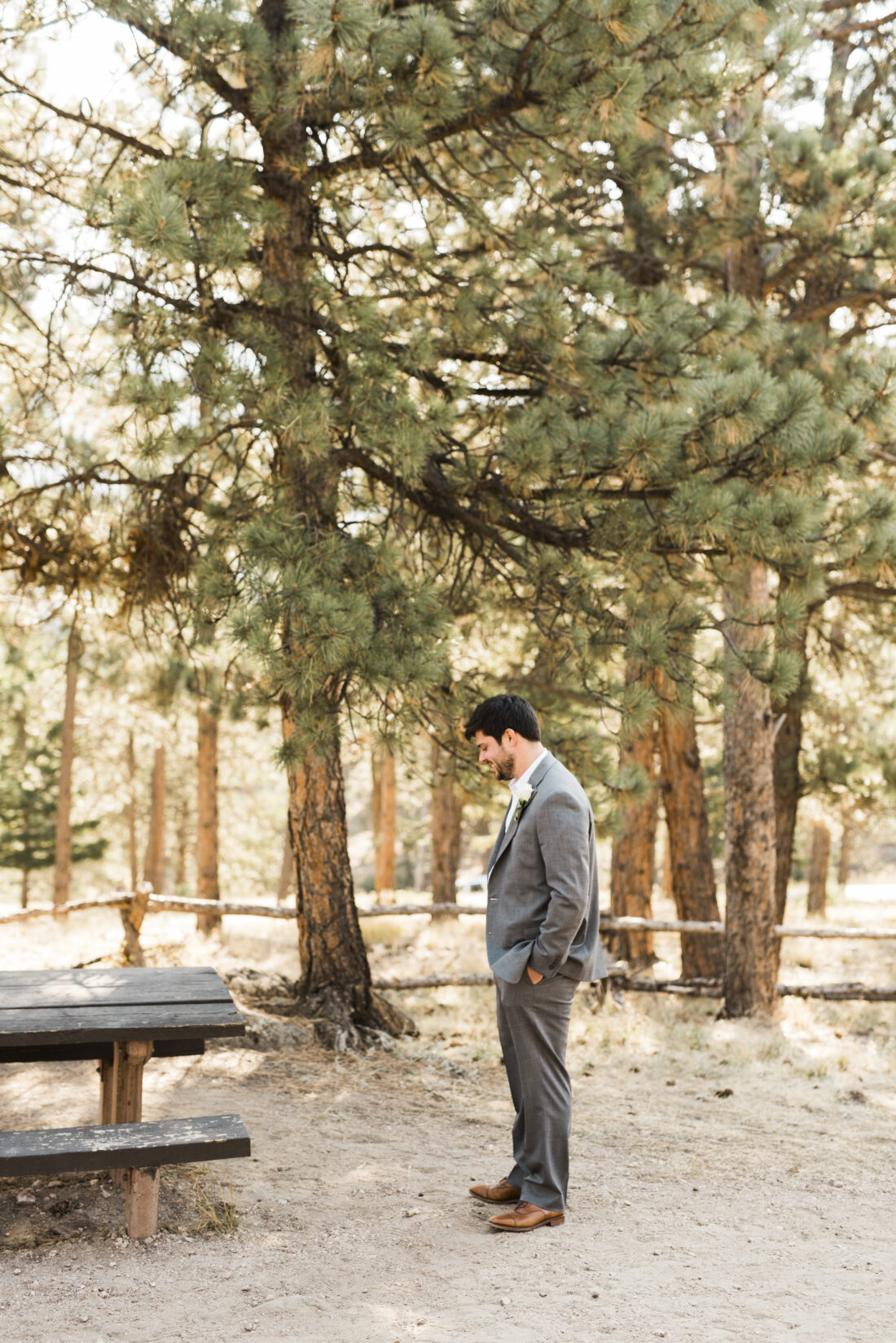 Flatirons Colorado Wedding with White Boots and Stunner Shades | Mountainside Bride