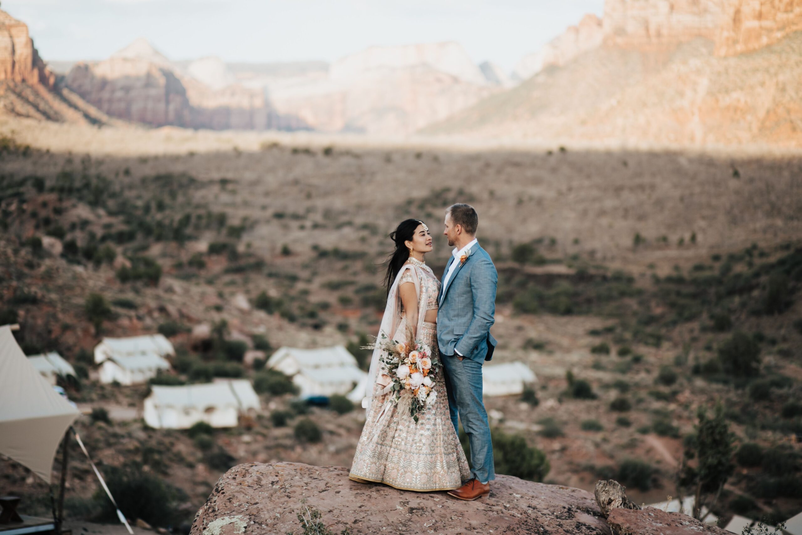 Indian American Wedding in the Utah desert