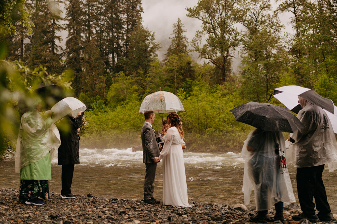 Whimsical Romance in a Rainy PNW Elopement | Mountainside Bride