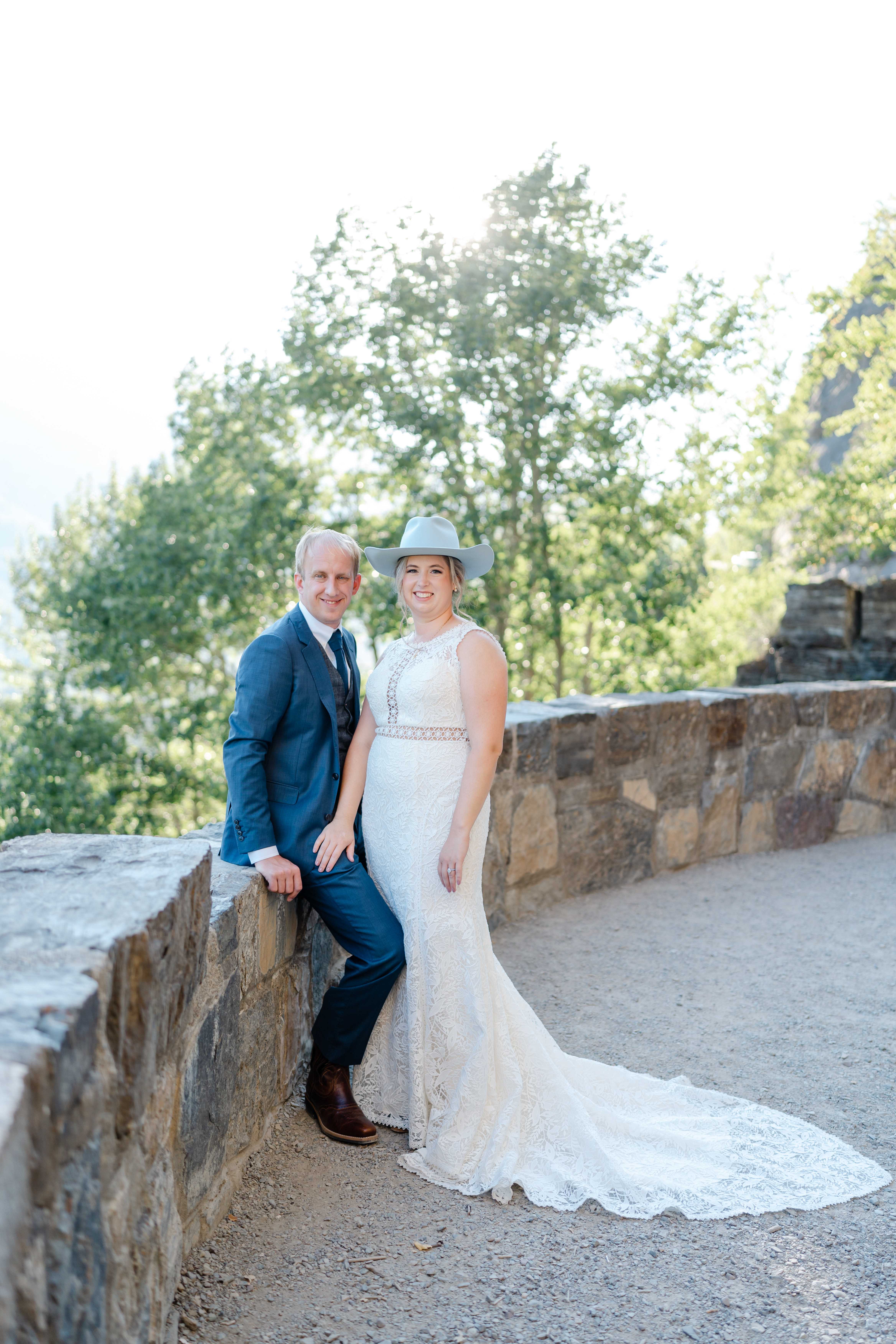 Elegant Bohemian Wedding At Glacier National Park | Mountainside Bride